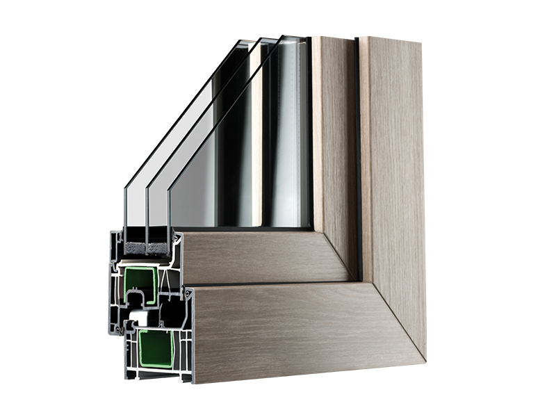 Deceuninck elegant ablak sarokmetszet
