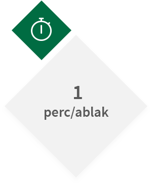 1 perc per ablak